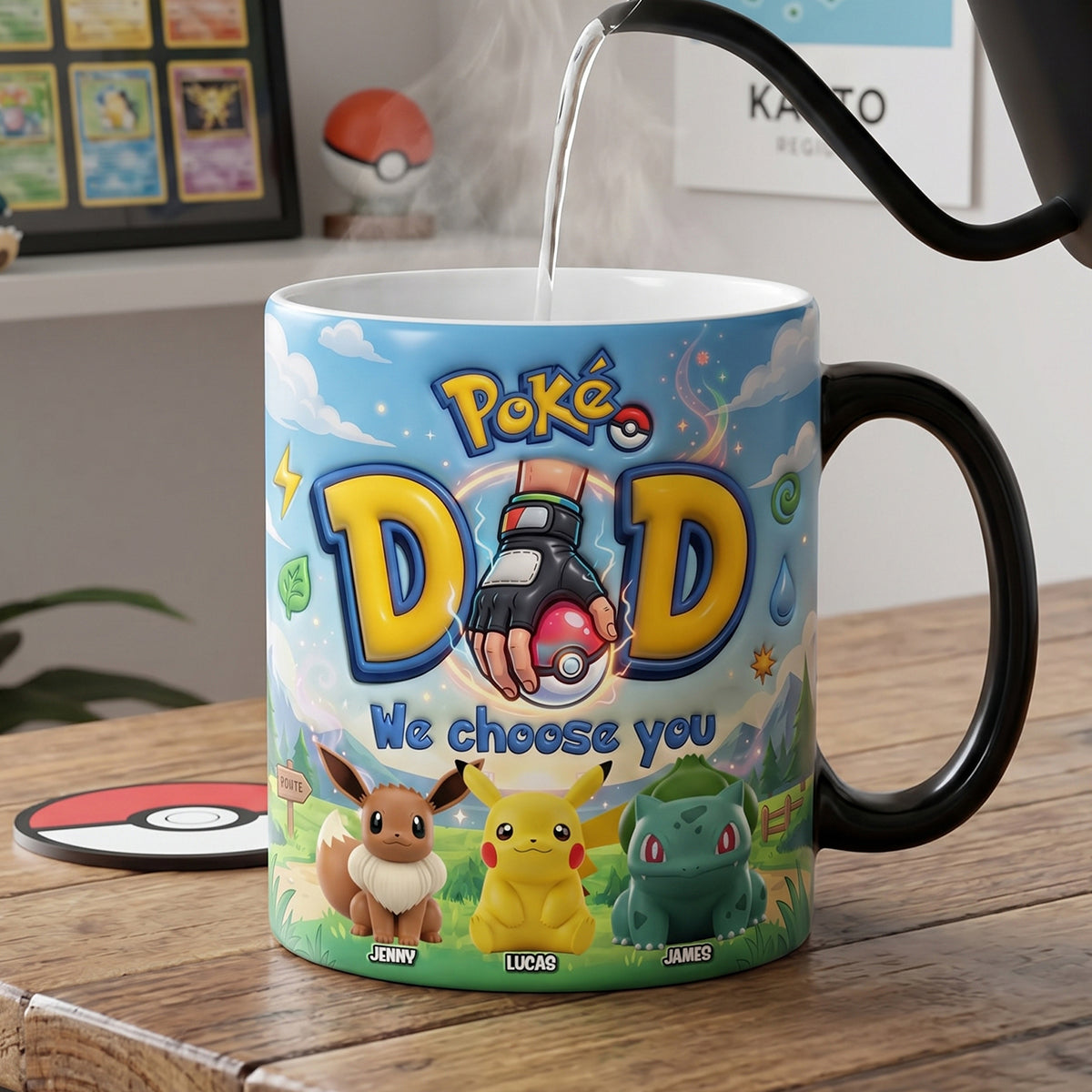 Personalized Color Changing Mug for Dad - Unique Gift for Movie Fans