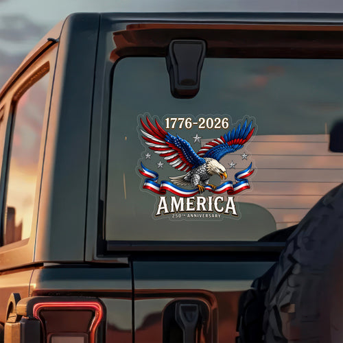 250th Anniversary American Eagle Decal Sticker for Car Decal Sticker GradoCreations