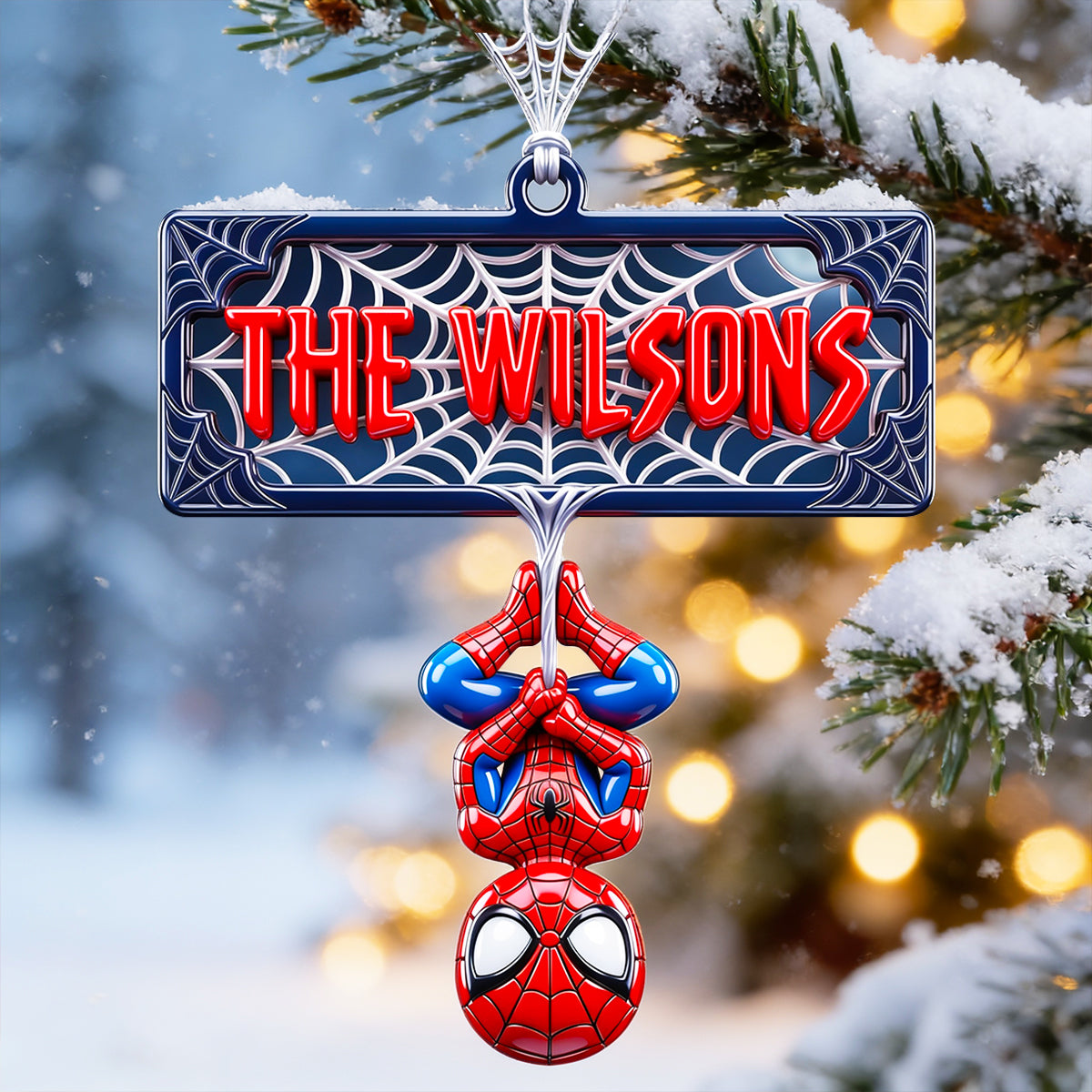 Personalized Acrylic Spider-Man Ornament Custom Family Gift Ornament GradoCreations