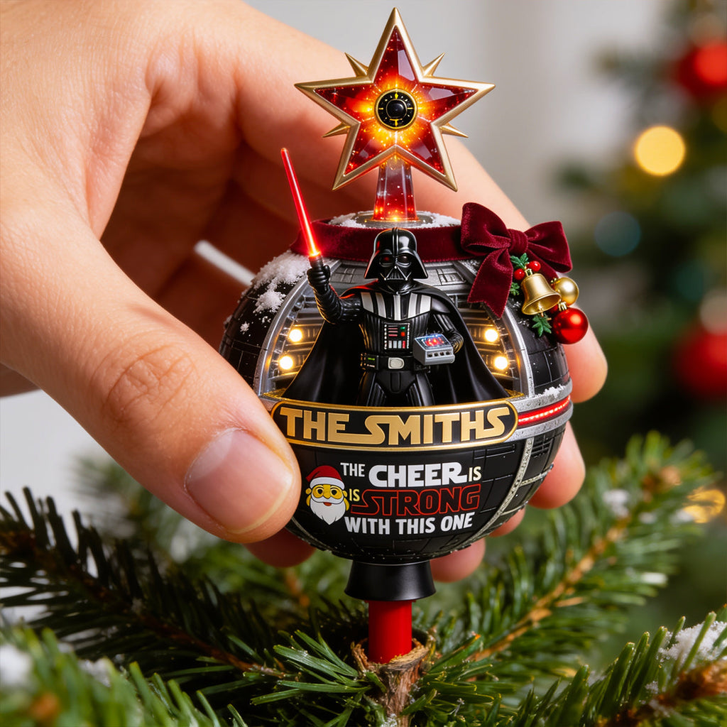 Personalized LED Light Tree Topper with Star - Christmas Gift for Family, Movie Fans LED Light Tree GradoCreations
