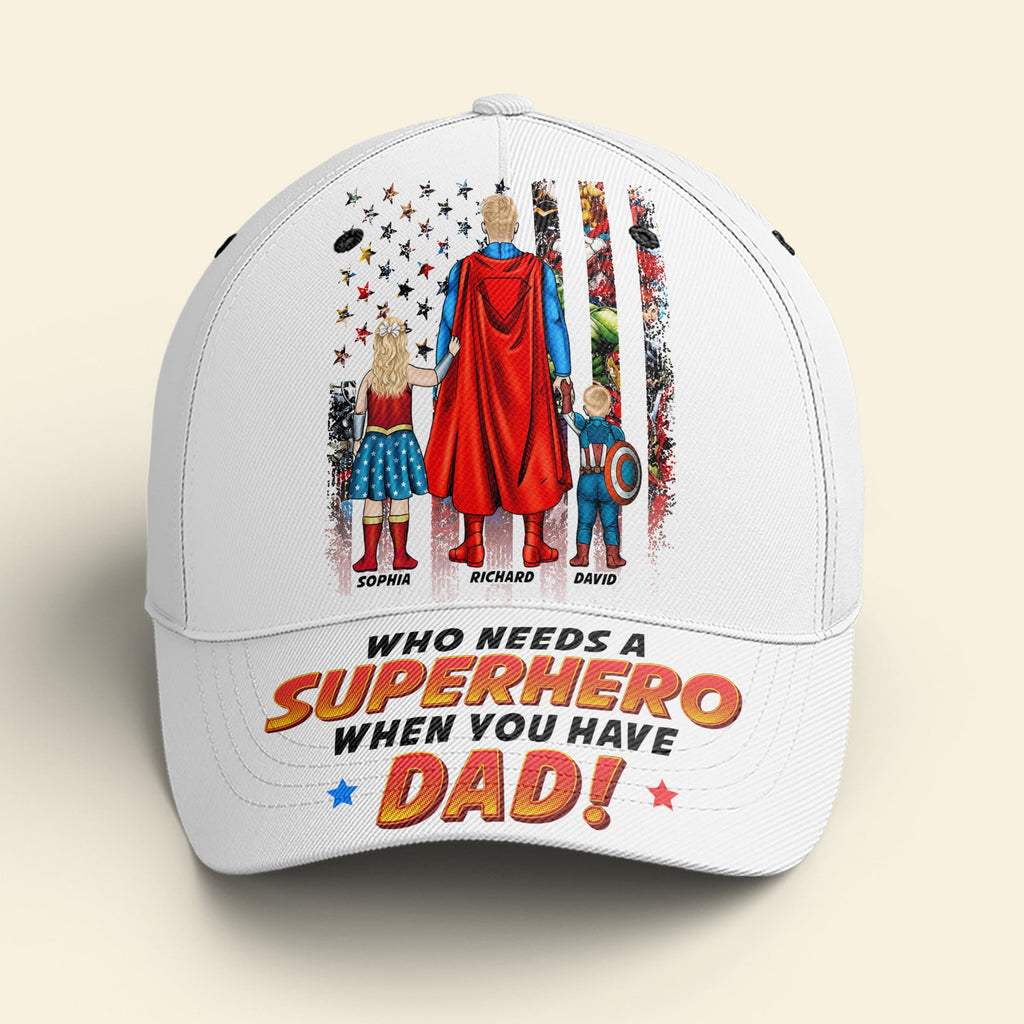 Personalized Classic Cap with Superhero Design Gift for Dad