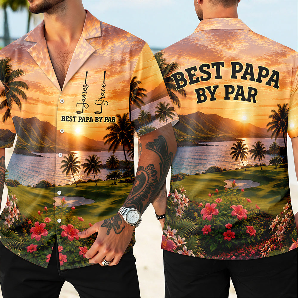 Personalized Hawaii Shirt for Dad Custom Name Golf Gift HN590 - AOP Hawai Shirt GradoCreations