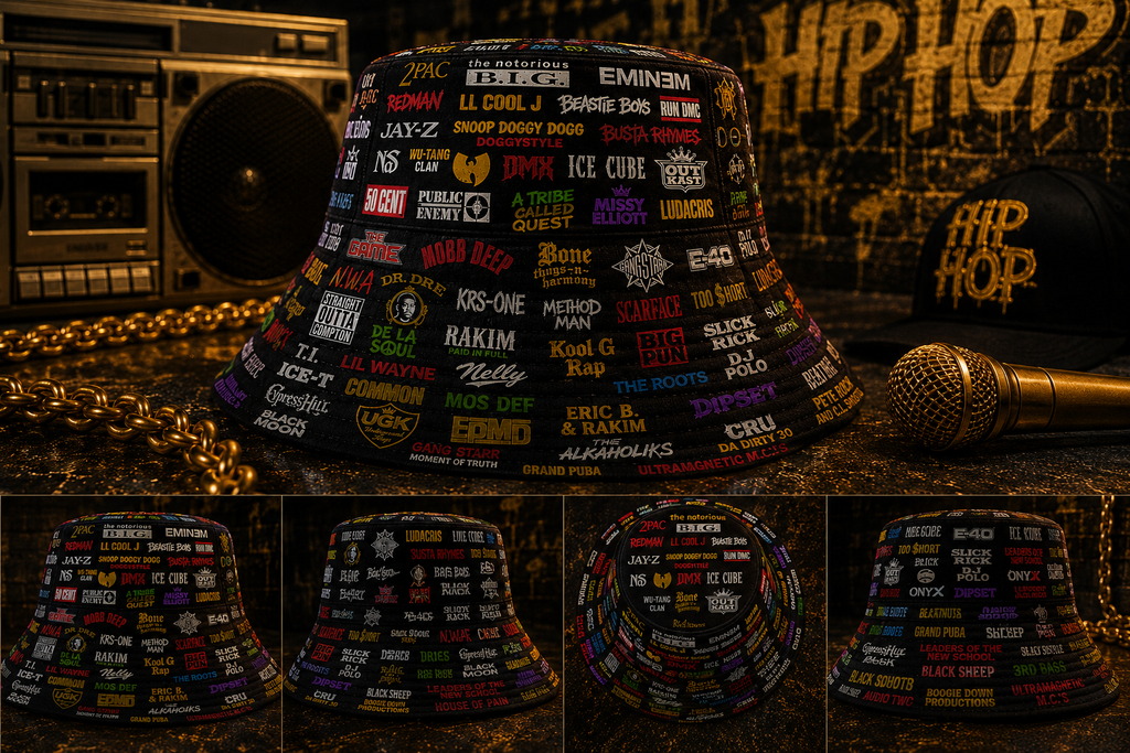 80's & 90's Hip Hop Bucket Hat Unisex Summer Fashion Cap GradoCreations