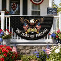 Personalized Non-Pleated Fan Flag Custom Family Name Gift for 4th of July HN590 - Non-Pleated Fan Flag GradoCreations