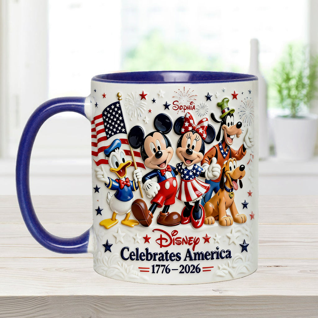 Personalized Disney Mug Celebrating USA's 250th Anniversary Gift