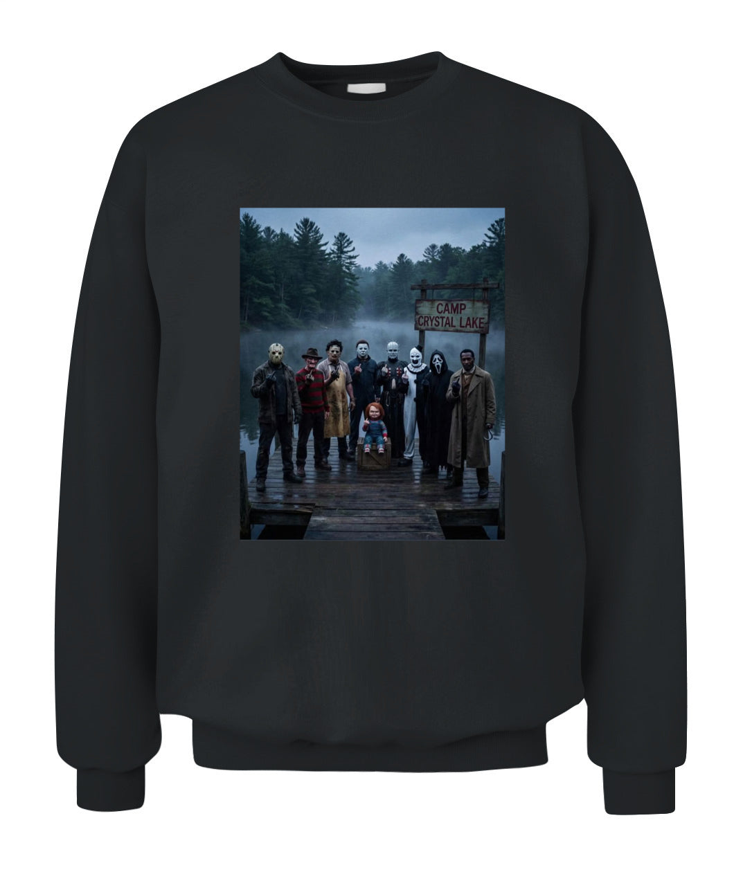 Camp Crystal Lake Horror Icons T-Shirt for Fans | Spooky Gift GradoCreations