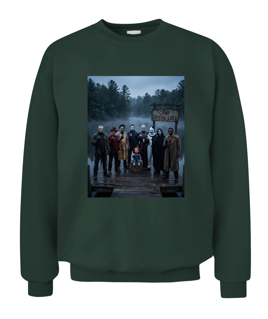 Camp Crystal Lake Horror Icons T-Shirt for Fans | Spooky Gift GradoCreations