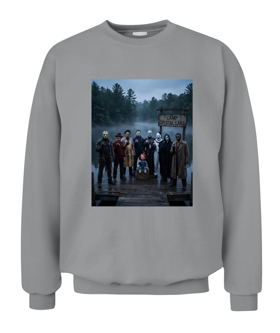 Camp Crystal Lake Horror Icons T-Shirt for Fans | Spooky Gift GradoCreations