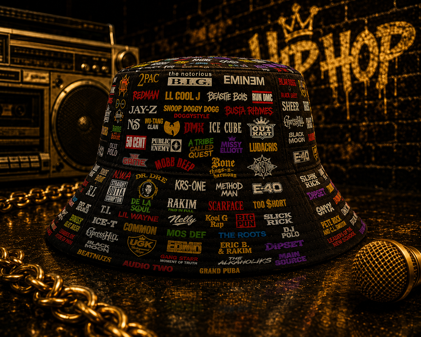 80's & 90's Hip Hop Bucket Hat Unisex Summer Fashion Cap GradoCreations