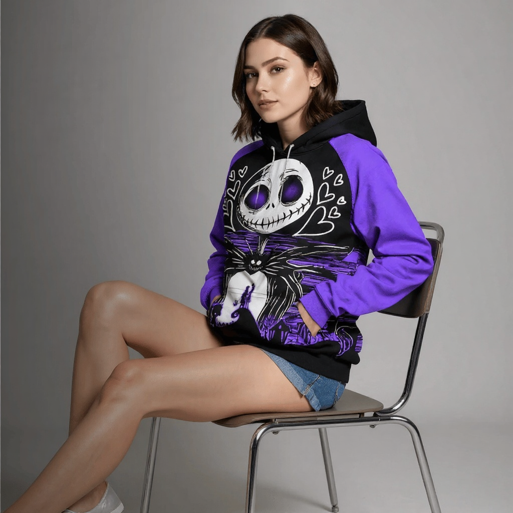 Personalized Spooky Couple Hoodie and Leggings Set | Halloween & Christmas Gift for Her