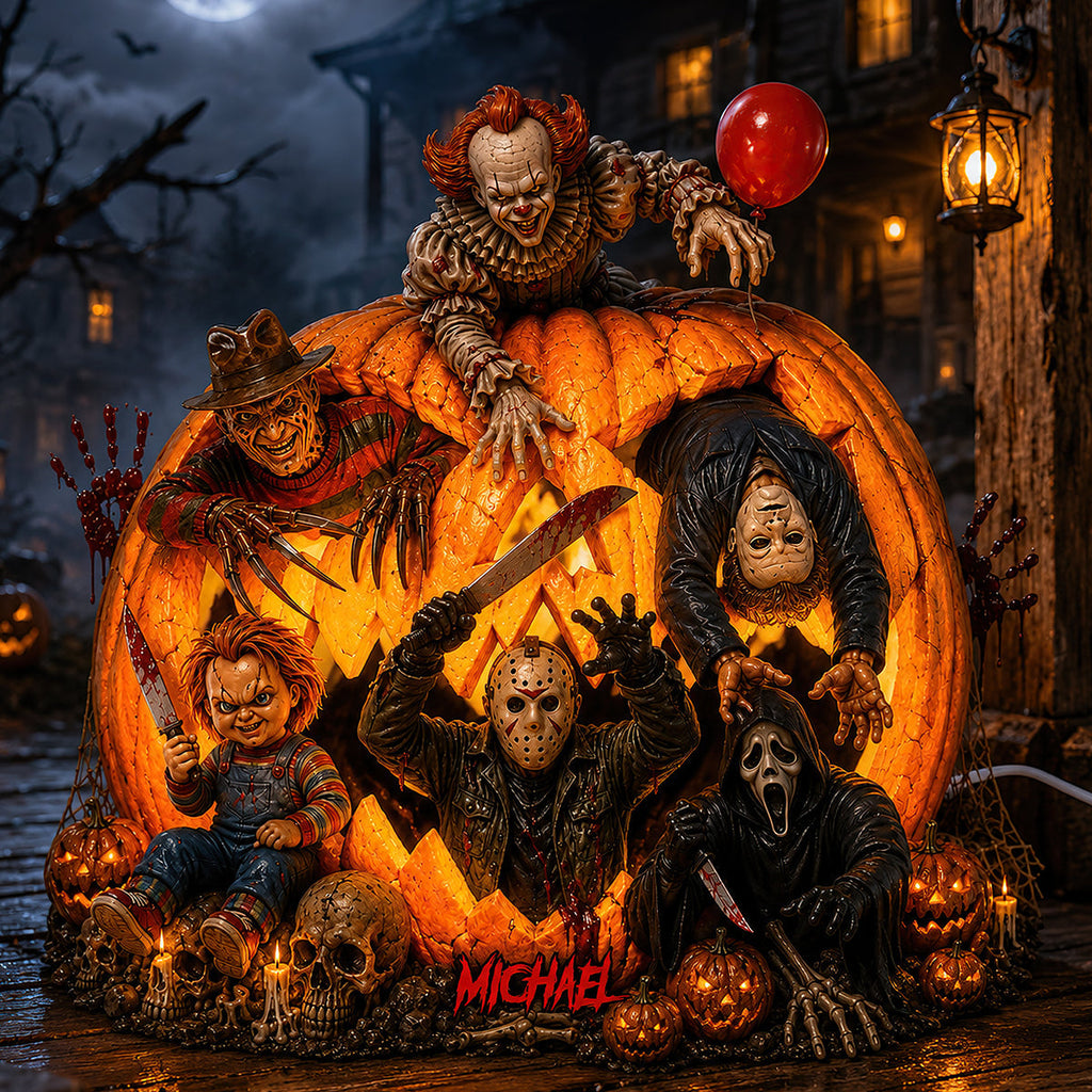 Personalized Scary Villain Acrylic Light Box Halloween Gift for Horror Lovers Acrylic Light Box GradoCreations
