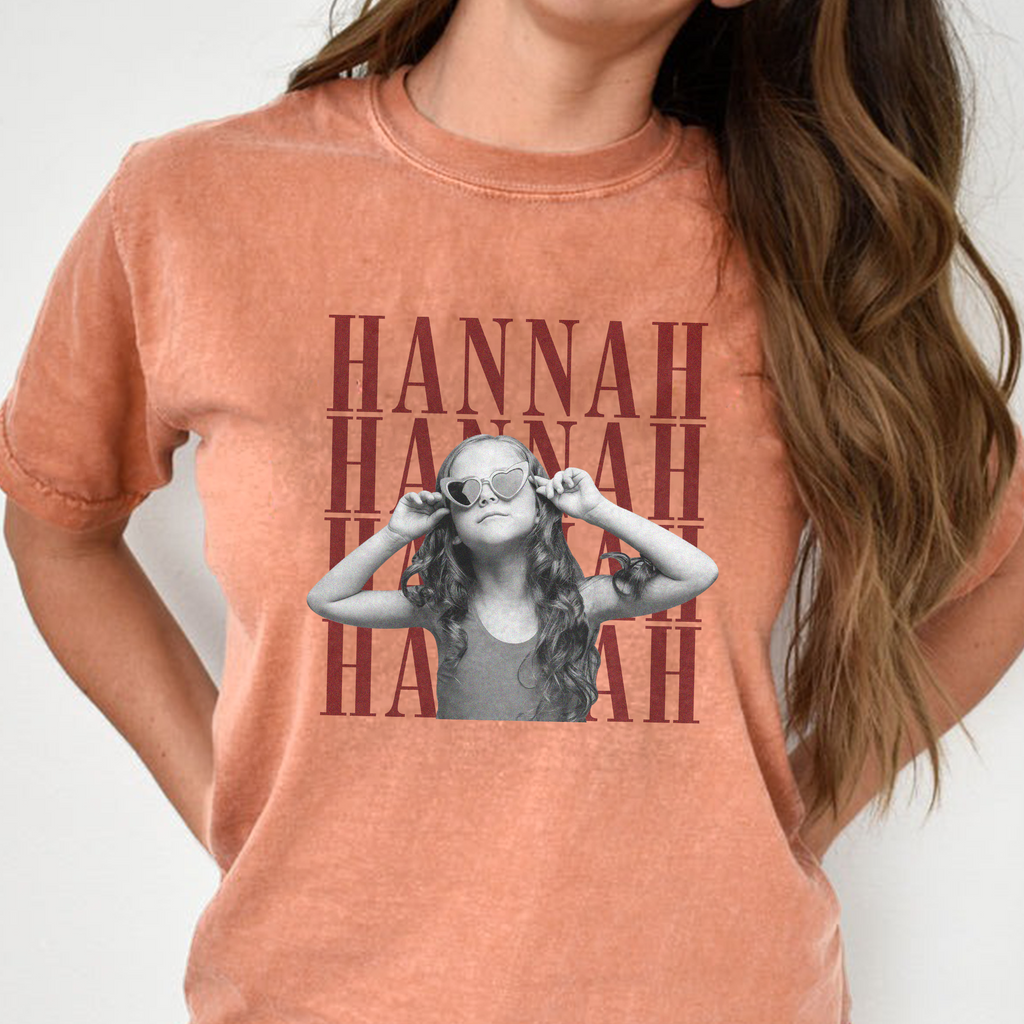 Custom Kid Photo Vintage Comfort Shirt Unique Family Gift Comfort Shirt GradoCreations