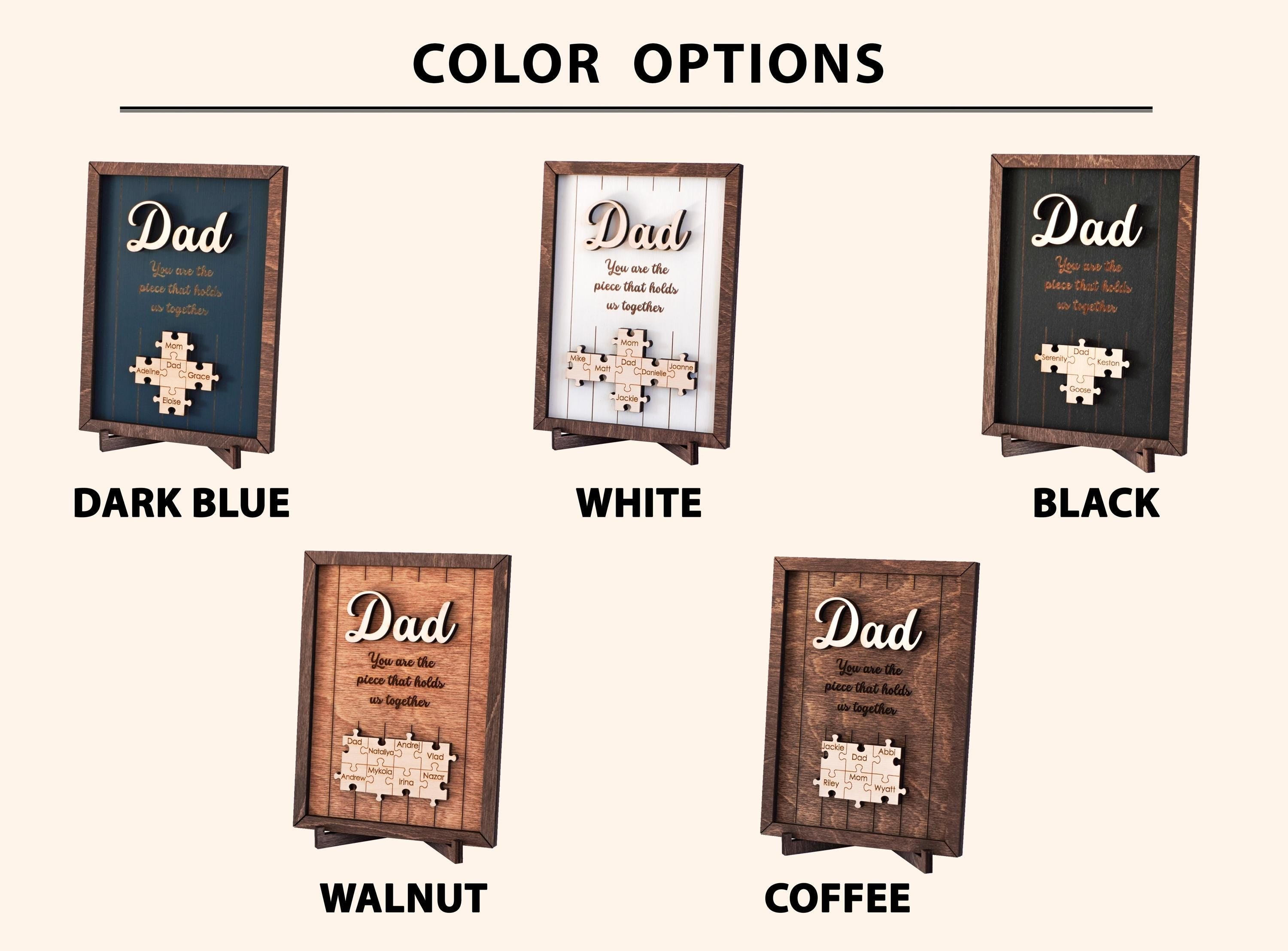 Personalized Wooden Plaque Gift for Dad Father's Day Keepsake HN590 - 2-Layered Wooden Plaque With Stand BCF fix GradoCreations