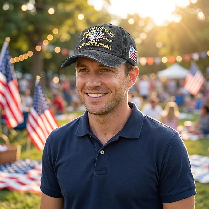 Personalized American Eagle Baseball Cap Independence Day Gift HN590 - Embroidery Hat Josh GradoCreations