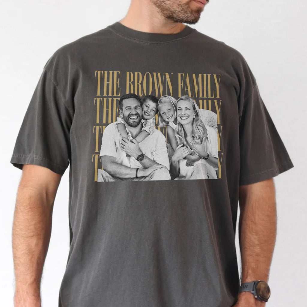 Custom Family Photo Comfort Shirt Personalized Gift for Mom Comfort Shirt GradoCreations