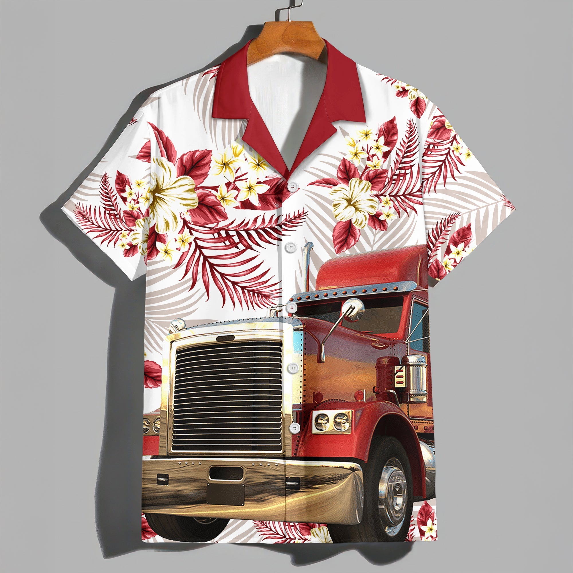 Personalized Hawaiian Shirt Custom Photo Gift for Trucker HN590 - AOP Hawai Shirt GradoCreations