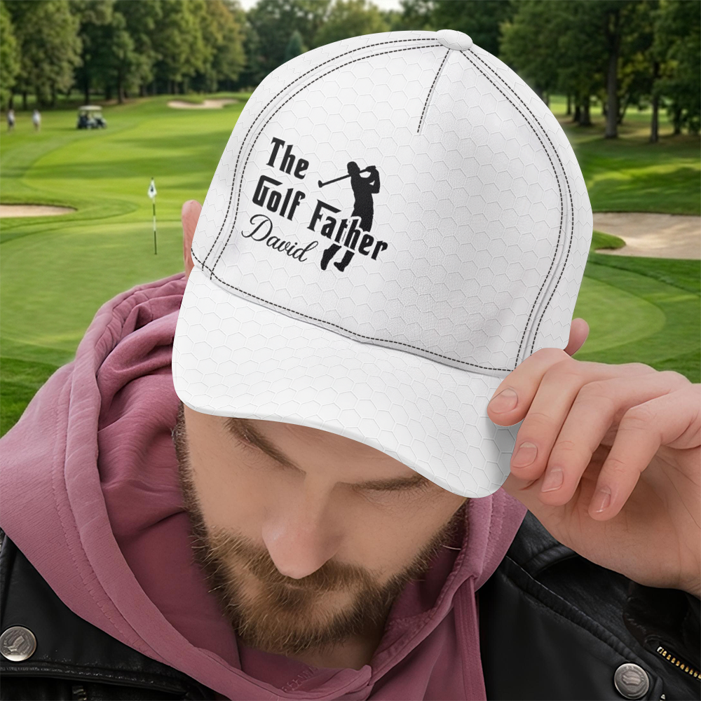 Personalized Golf Father Cap Custom Name Gift for Dad HN590 - AOP Cap GradoCreations