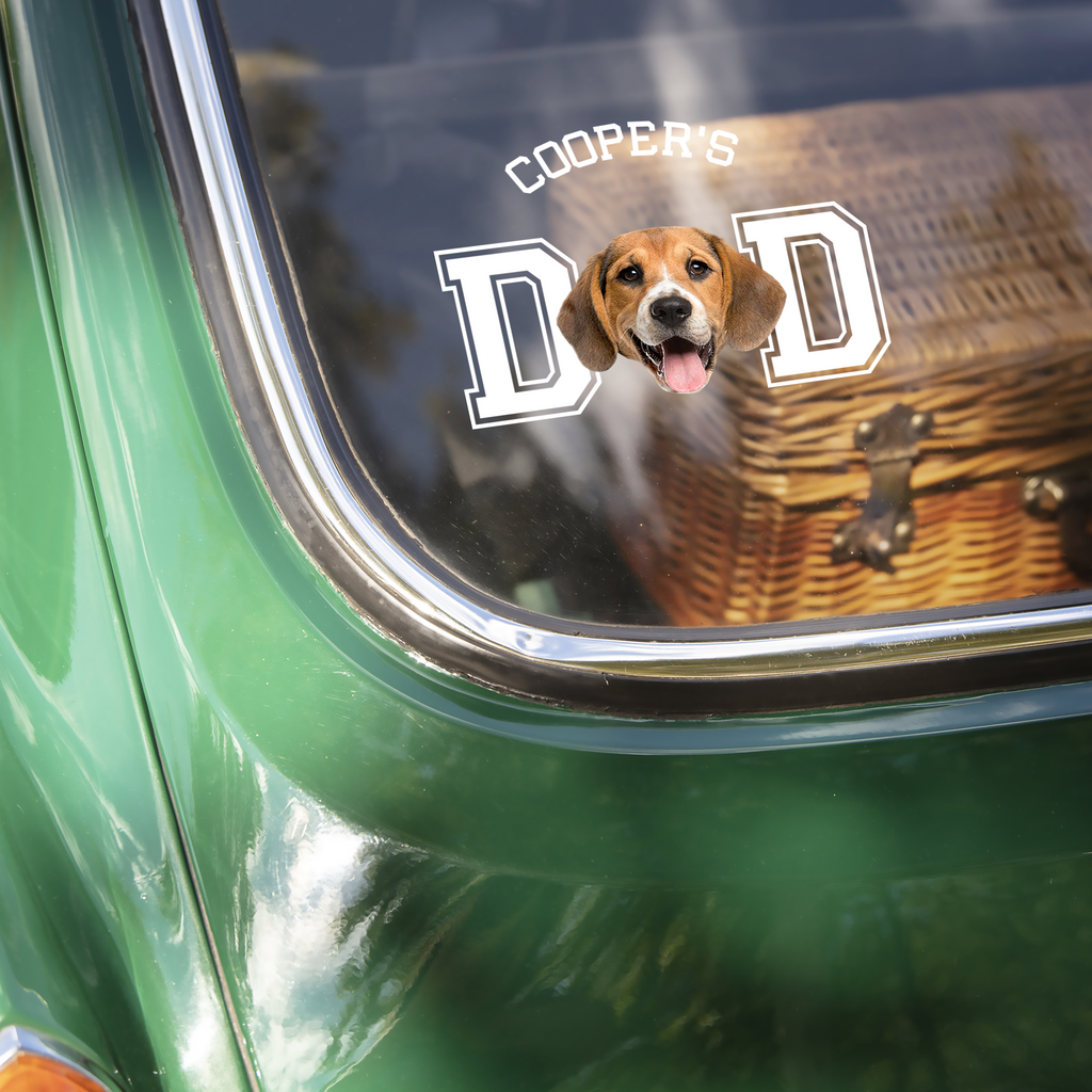 Personalized Dog Cat Photo Car Sticker Gift for Dog Dad Decal Sticker GradoCreations
