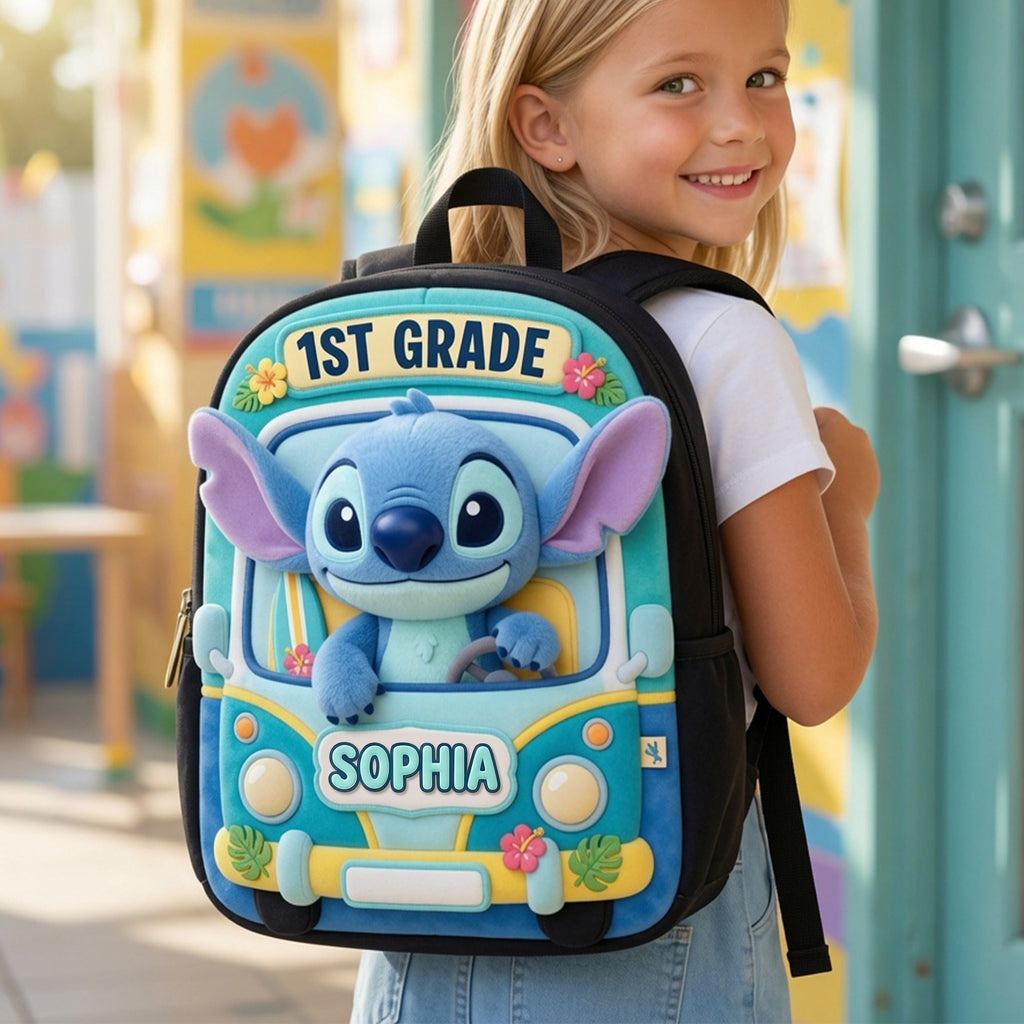 Personalized Cartoon Backpack for Kids with Name | Back To School Gift