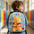 Personalized Cartoon Bear Backpack Custom Name Gift for Kids School Backpack GradoCreations