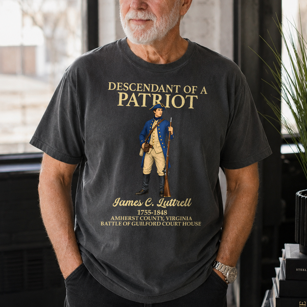 Personalized Comfort Shirt Custom Name Patriots Gift for Dad Comfort Shirt GradoCreations