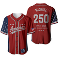 Personalized 250 Years of Freedom Jersey Shirt Gift for Dad HN590 - Baseball Shirt GradoCreations