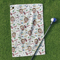 Personalized Golf Towel Custom Face Gift for Dad Grandpa