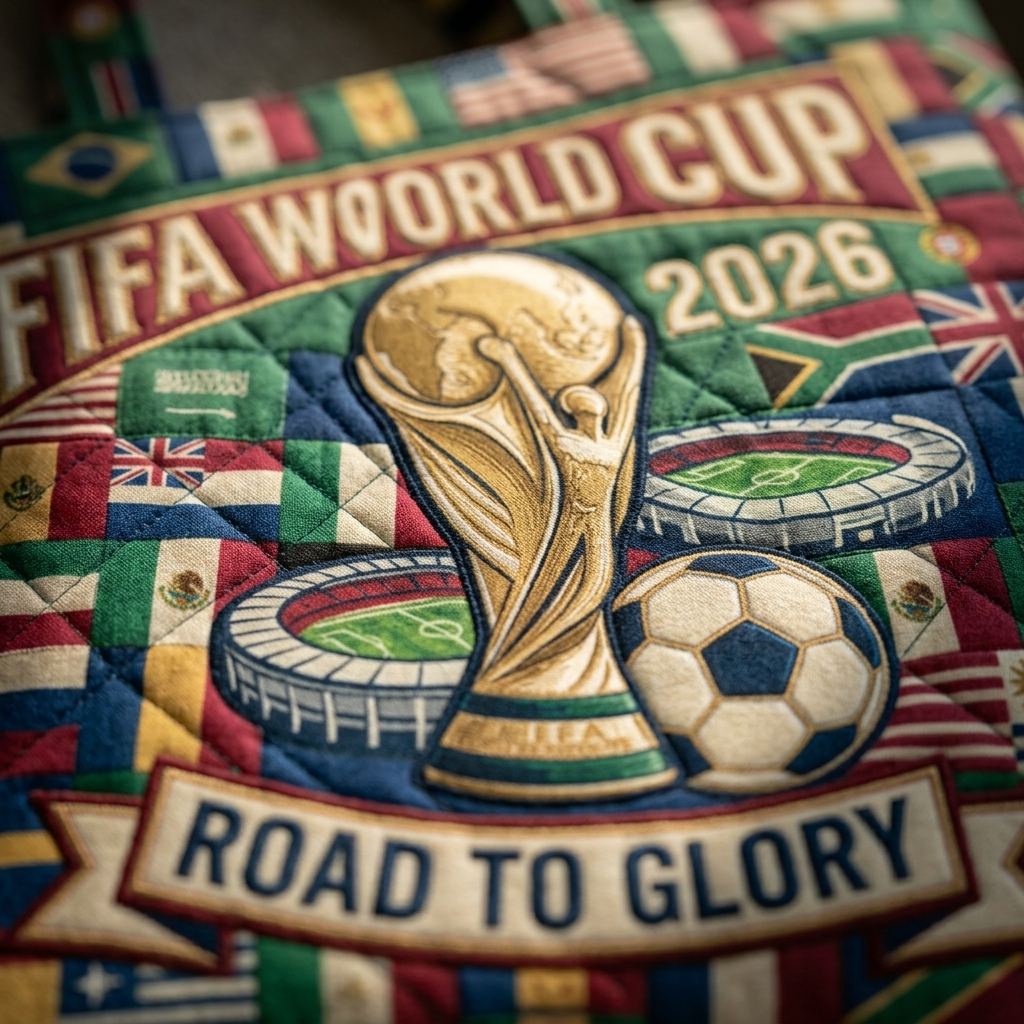 FIFA World Cup 2026 Road to Glory Quilted Tote Bag Gift for Fans