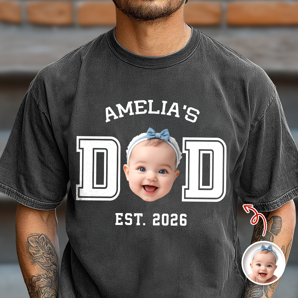 Personalized Comfort Shirt Custom Photo Gift for Dad Comfort Shirt GradoCreations