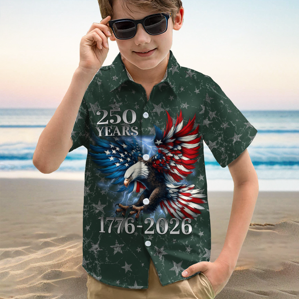 Personalized Hawaiian Shirt for Kids | 250th Anniversary Gift HN590 - Kid Hawai Shirt GradoCreations