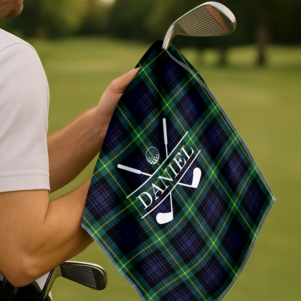 Personalized Golf Towel with Custom Name for Dad's Gift HN590 - Golf Towel GradoCreations