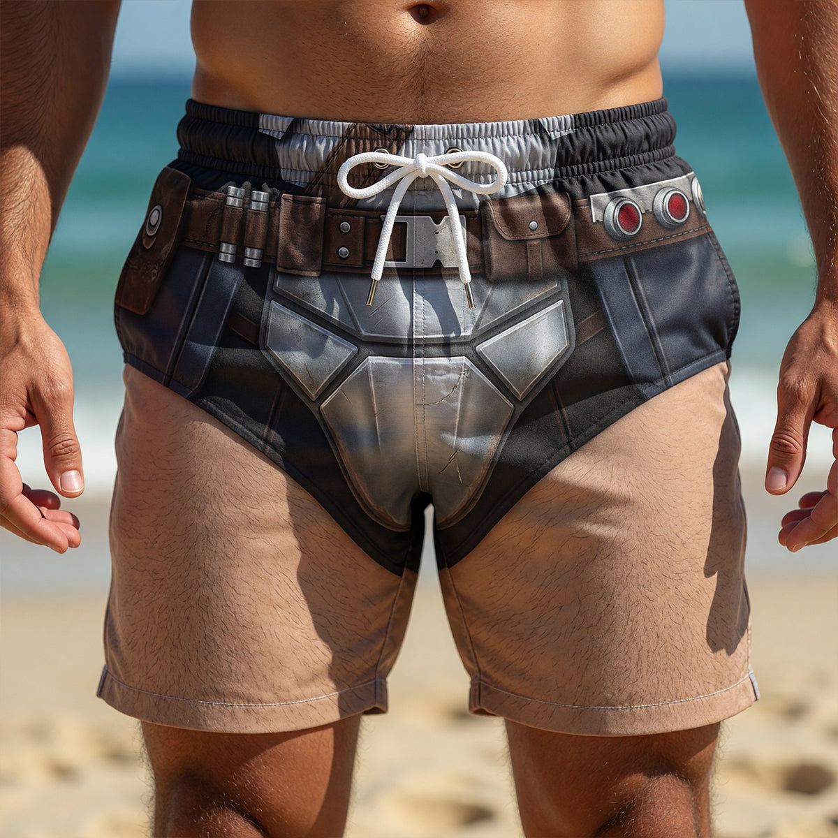 Personalized Funny Galaxy Warrior Beach Shorts Gift for Dad Beach Shorts GradoCreations