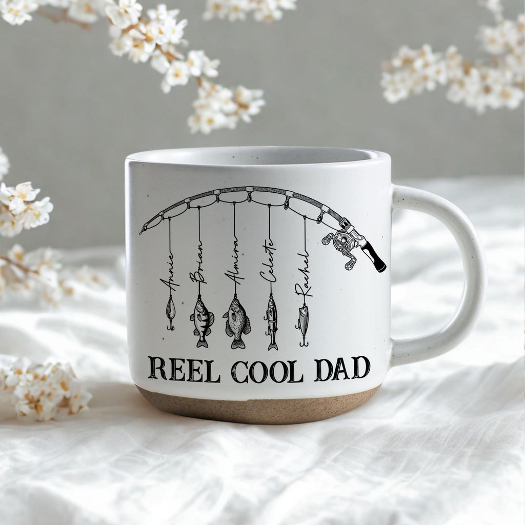 Personalized Fishing Mug Custom Name Gift for Dad HN590 - Pottery Mug GradoCreations