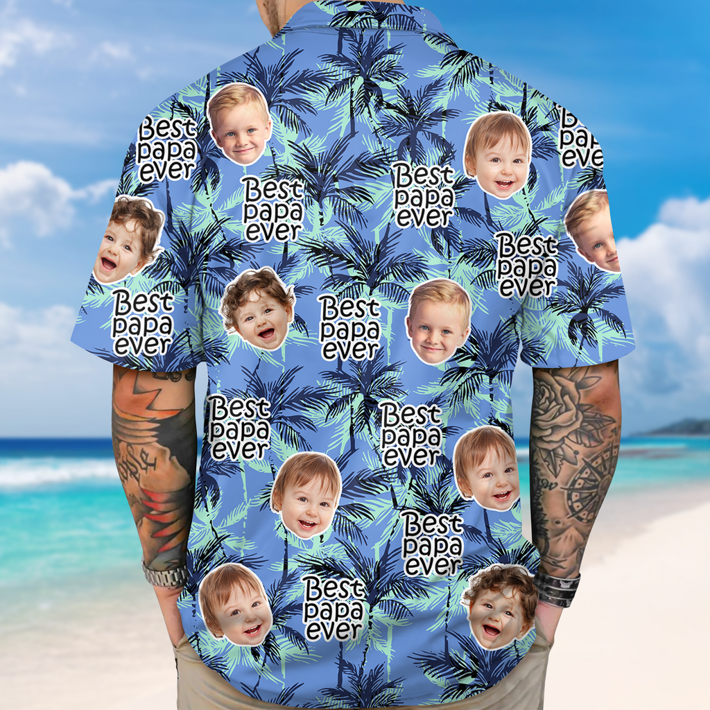 Personalized Hawaiian Shirt Custom Photo Gift for Dad HN590 - AOP Hawai Shirt GradoCreations