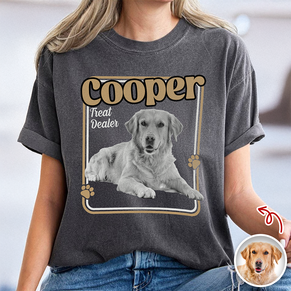 Personalized Dog Comfort Shirt Custom Photo Gift for Dog Lovers Comfort Shirt GradoCreations