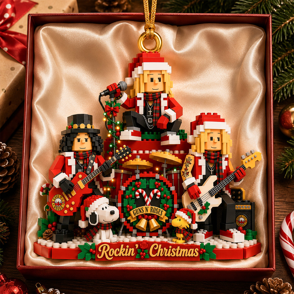 Personalized Rock Band Christmas Acrylic Ornament Gift Ornament GradoCreations