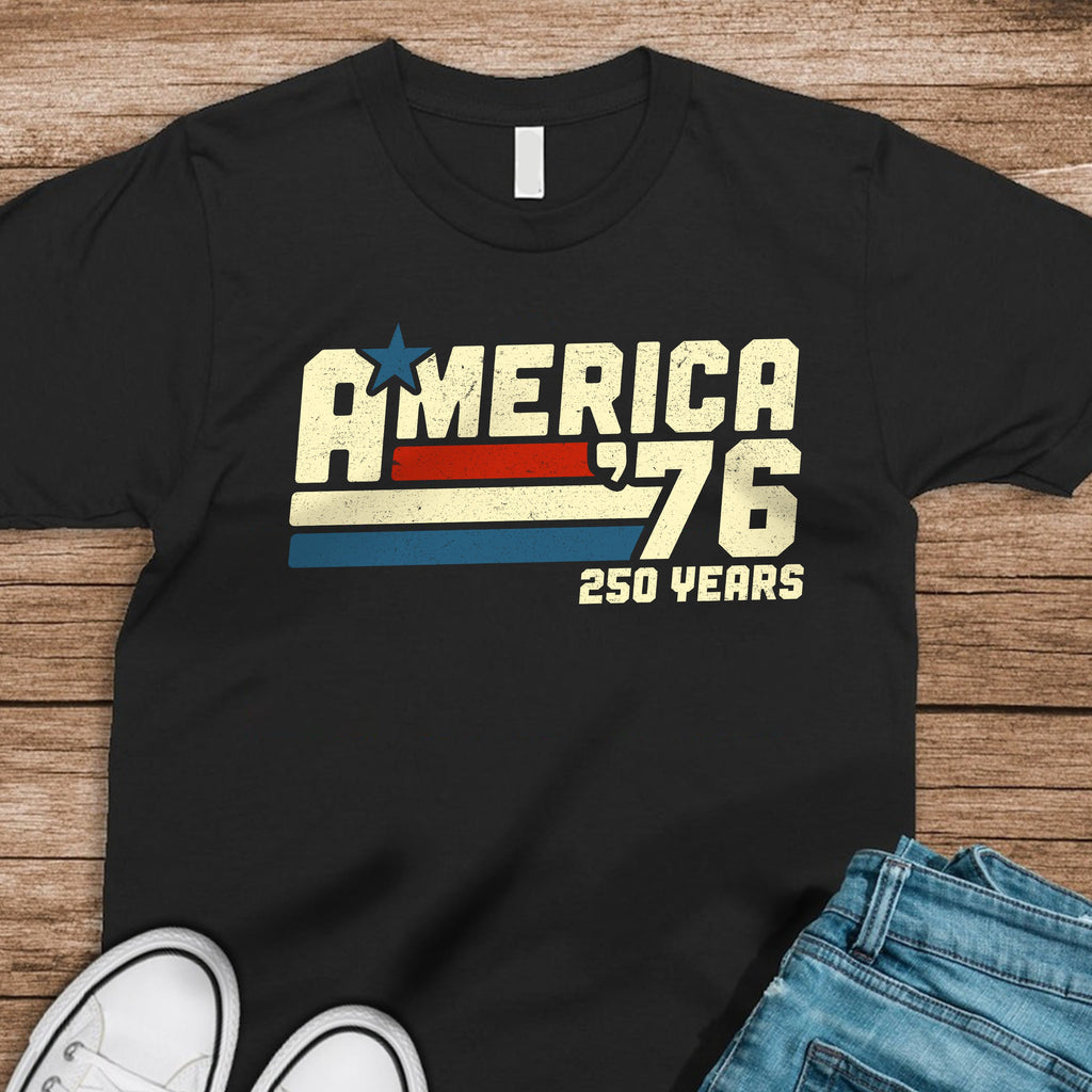 Patriotic 250 Years Vintage T-Shirt Custom Name Gift HN590 - Tshirt GradoCreations