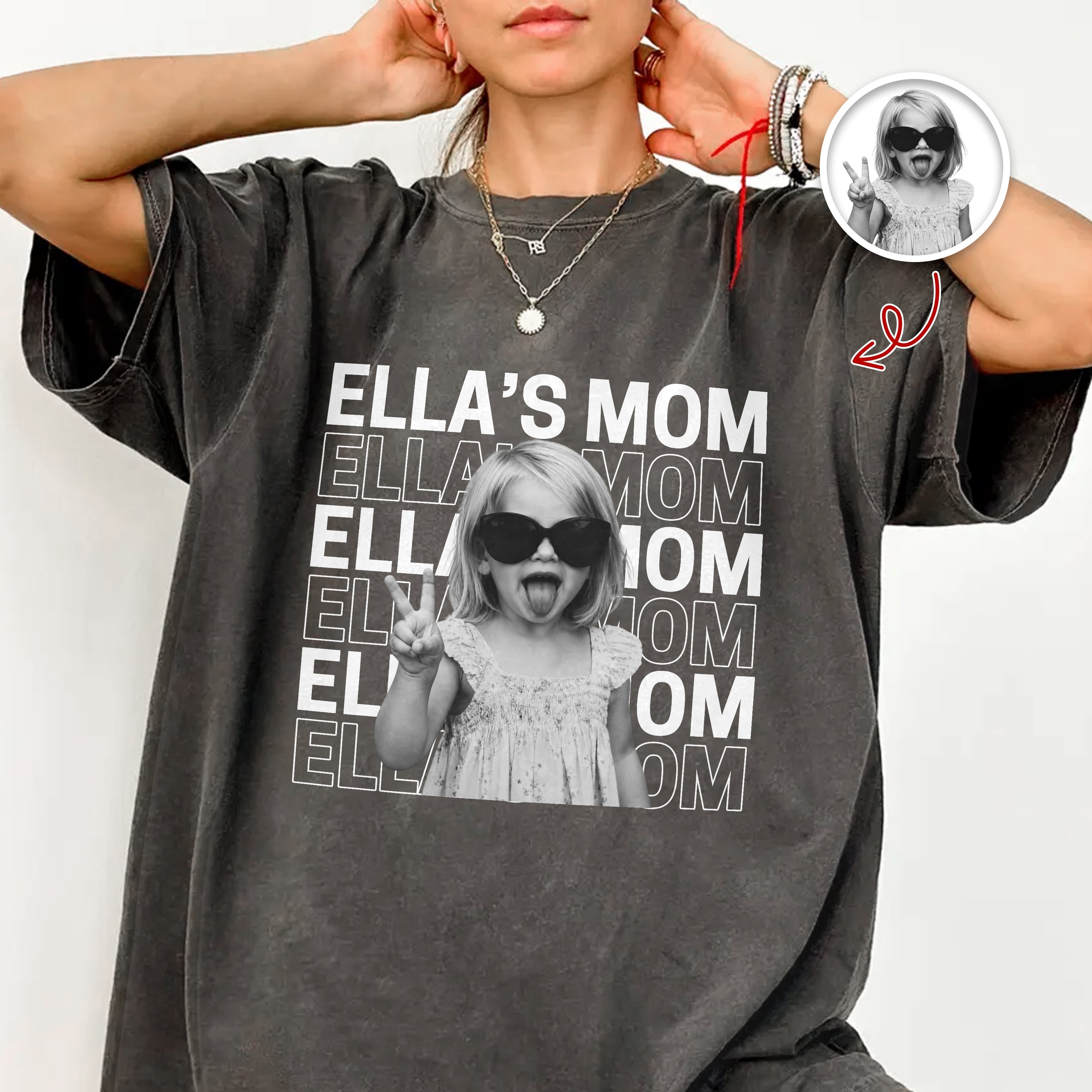 Personalized Vintage Photo Comfort Shirt Gift for Mom/Dad Comfort Shirt GradoCreations