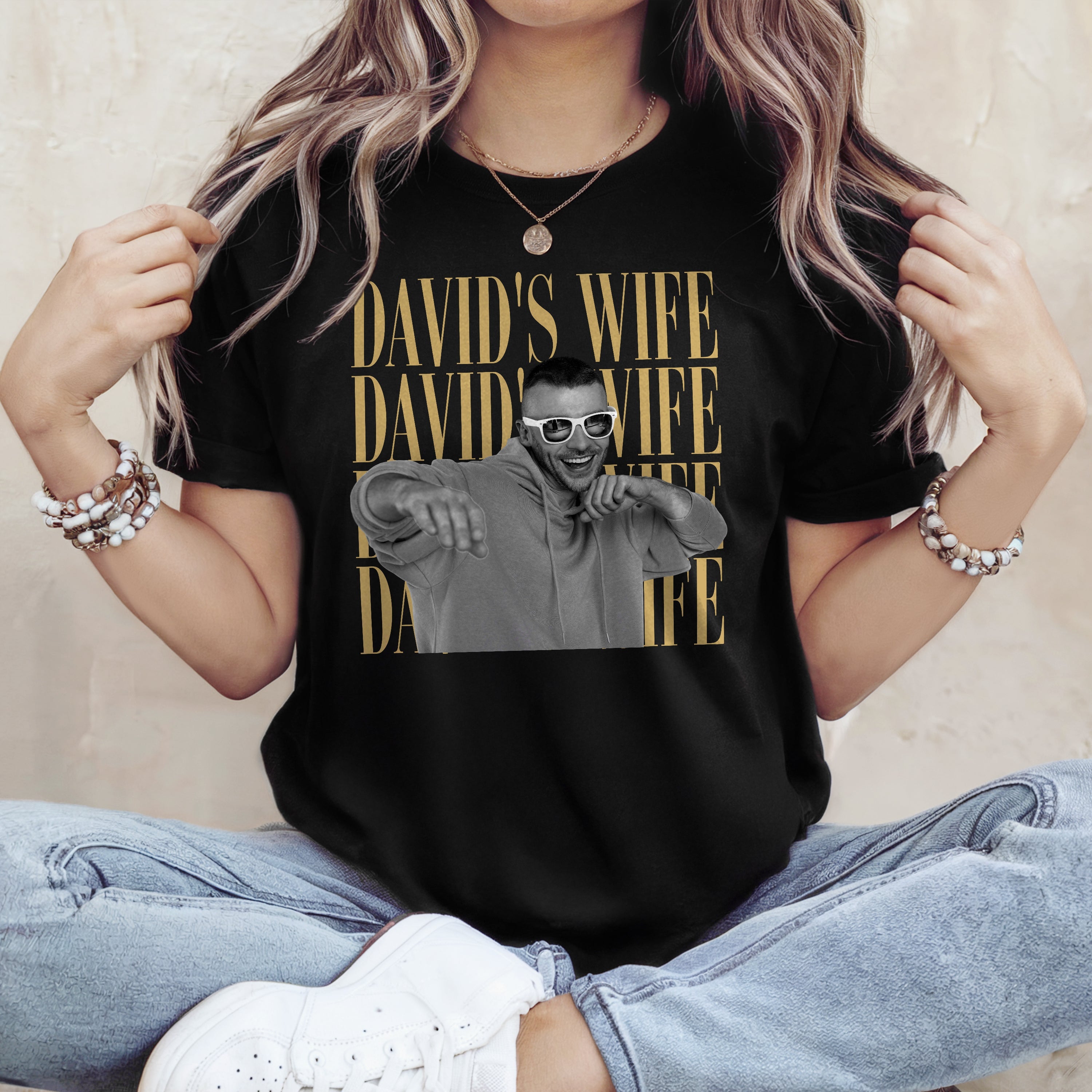 Personalized Vintage Photo T-Shirt Custom Gift for Wife/Husband Anniversary HN590 - Tshirt GradoCreations