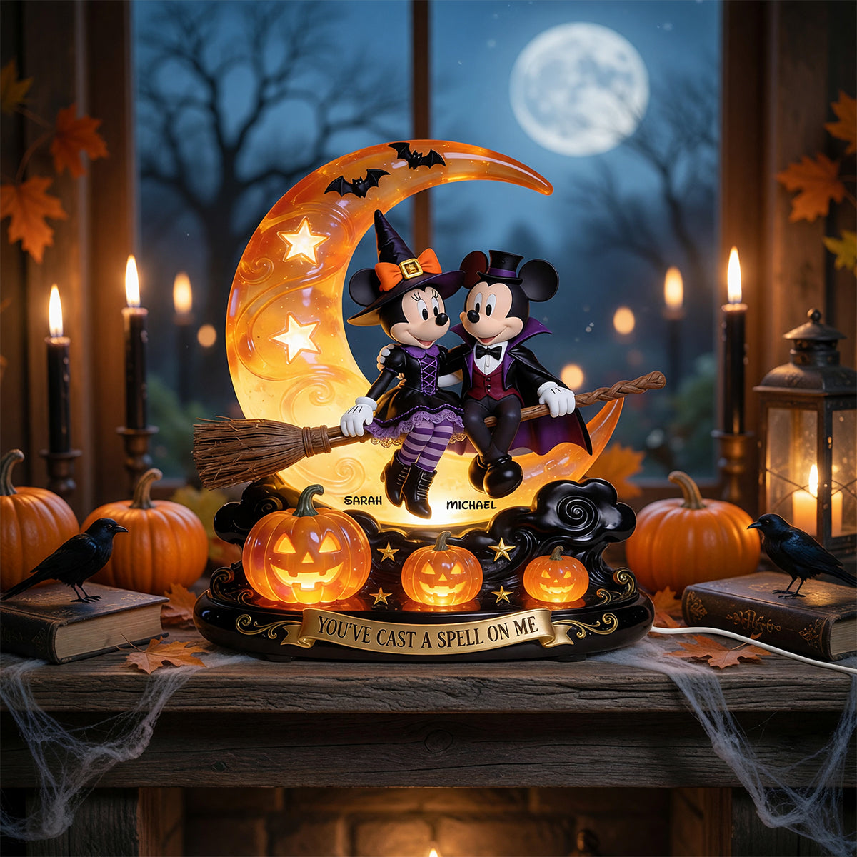 Personalized Acrylic Halloween Light Box Custom Name Gift for Couple Acrylic Light Box GradoCreations