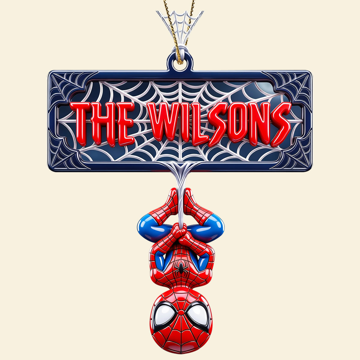 Personalized Acrylic Spider-Man Ornament Custom Family Gift Ornament GradoCreations