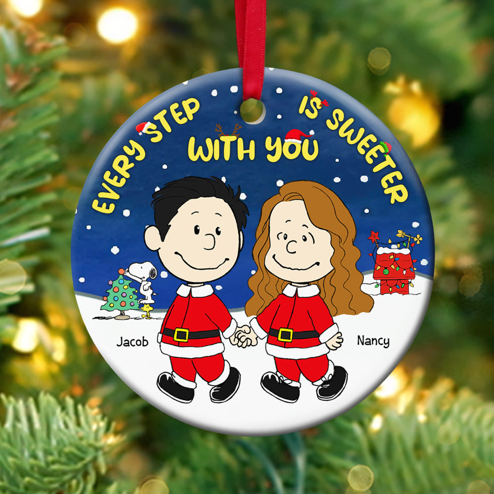 Personalized Ceramic Ornament Every Step Is Sweeter Gift for Couples
