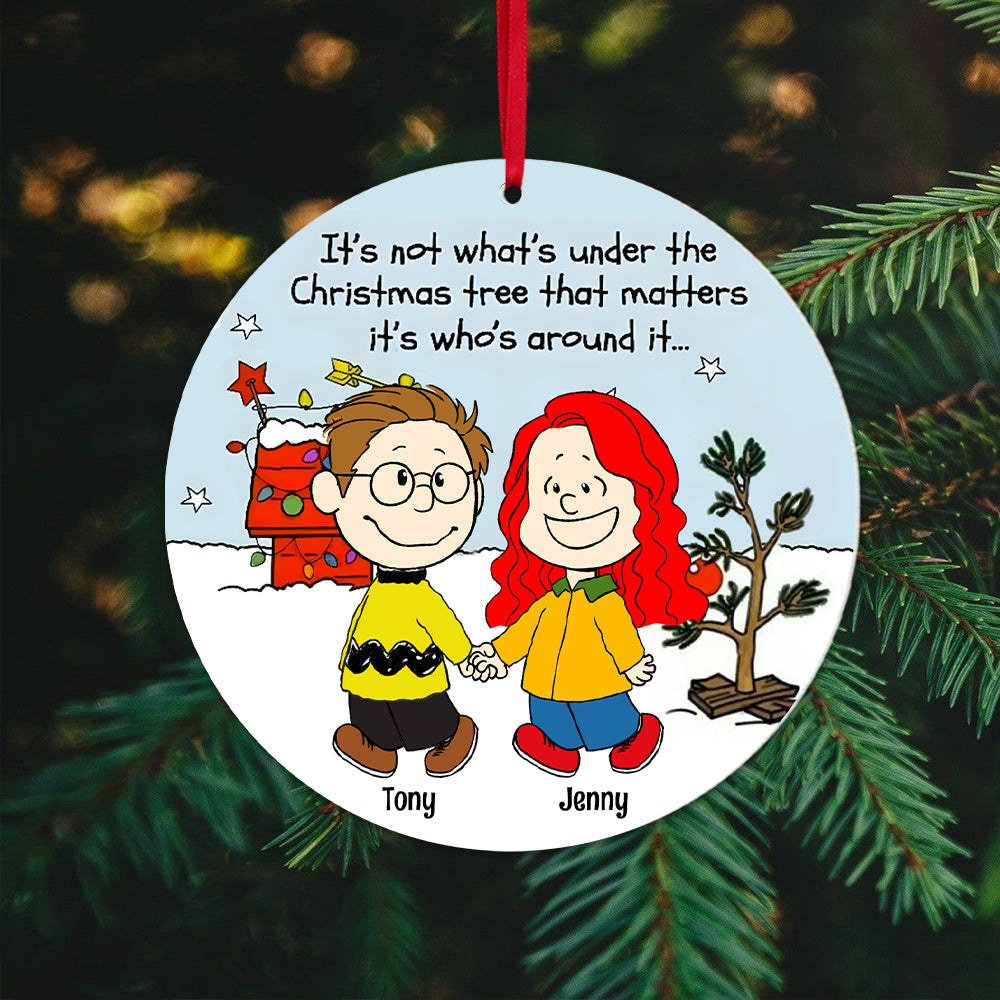 Personalized Acrylic Christmas Ornament for Couples Gift