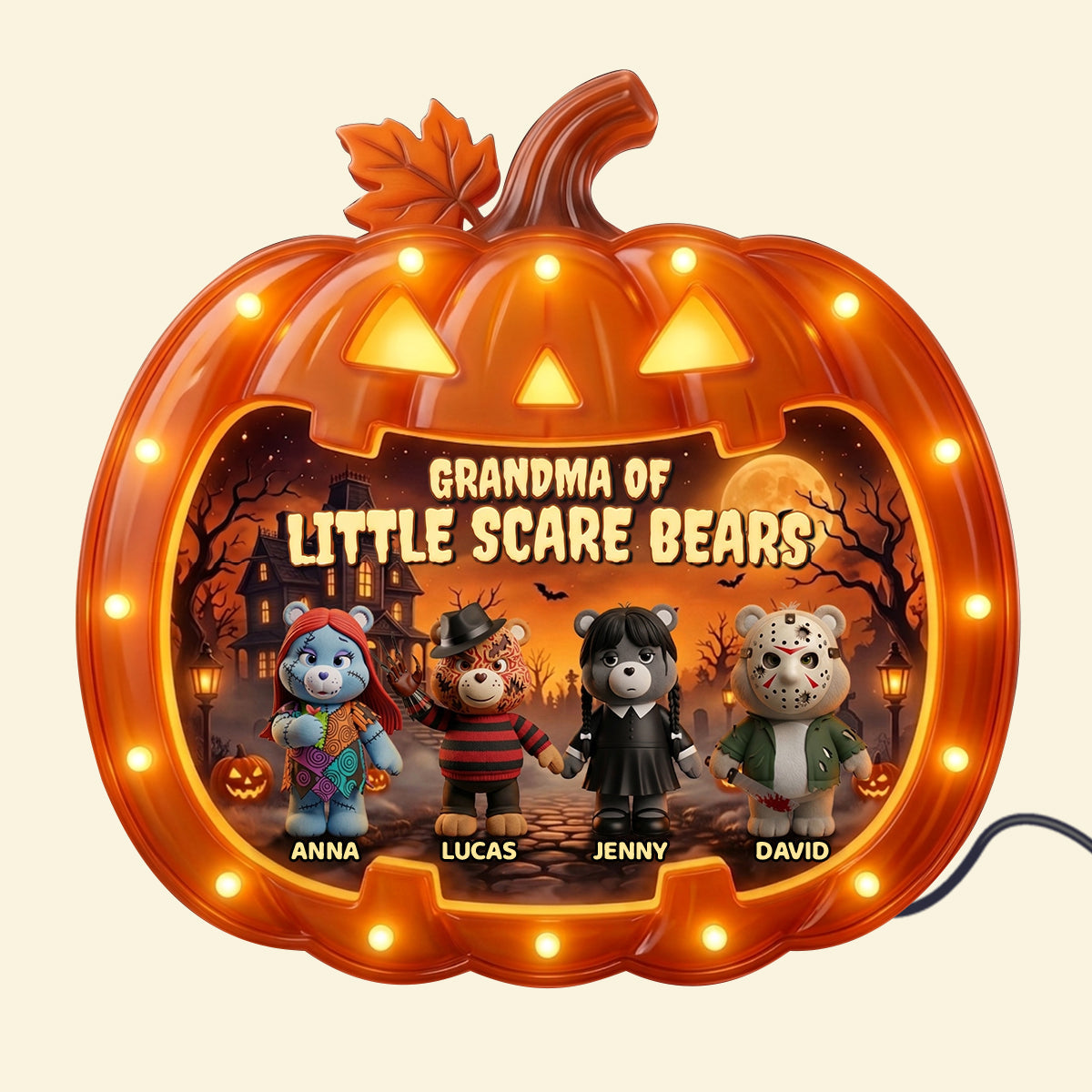 Personalized Halloween Acrylic Light Box Gift for Grandma Acrylic Light Box GradoCreations