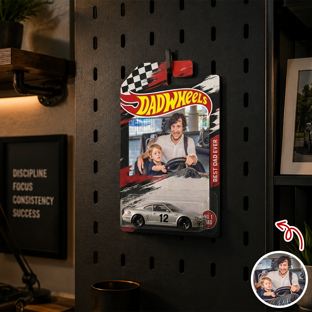 Personalized Hot Wheels Photo Gift for Dad Father's Day HN590 - Hot Wheels GradoCreations