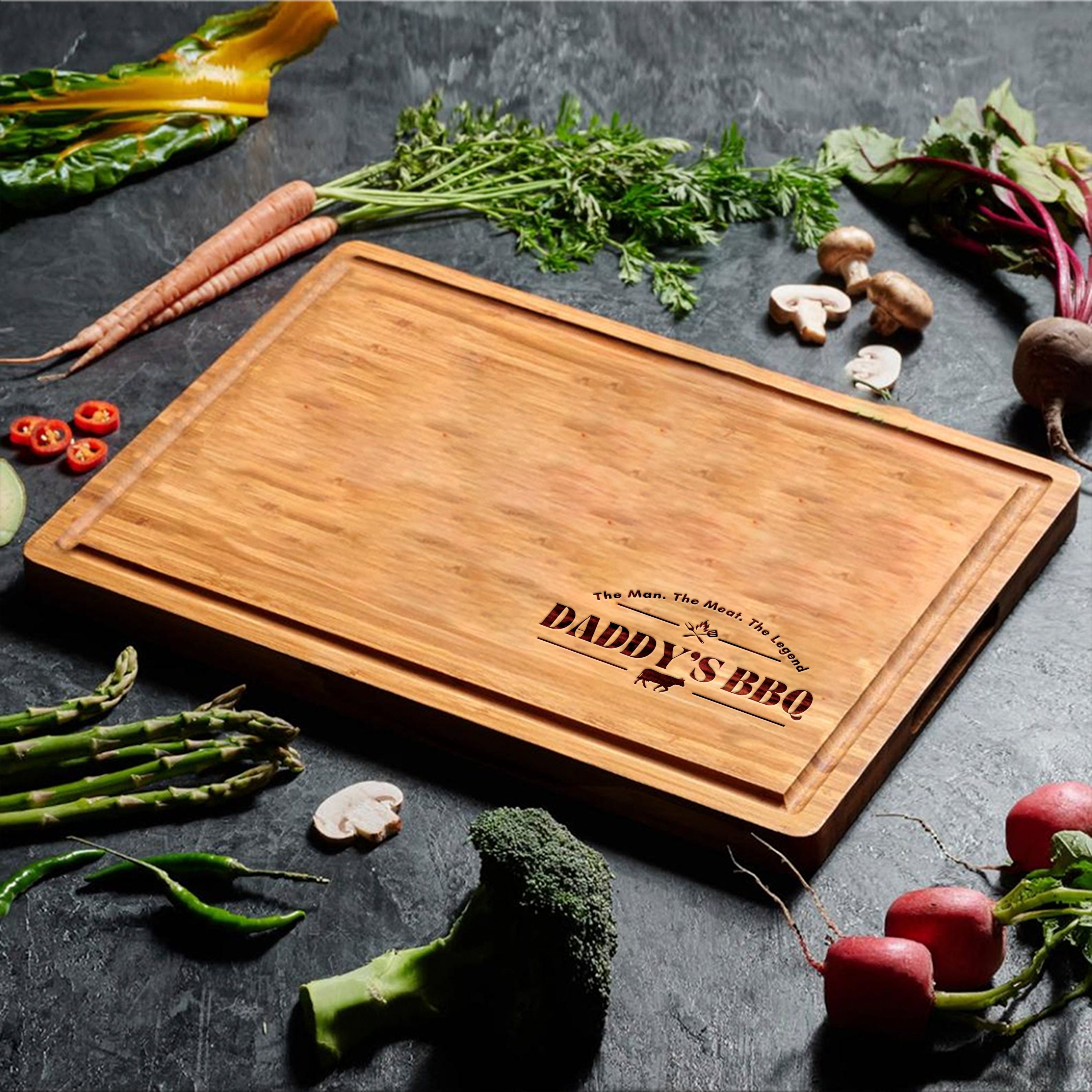 Personalized Engraved Cutting Board Gift for Dad | Father's Day HN590 - Engraved Cutting Board GradoCreations