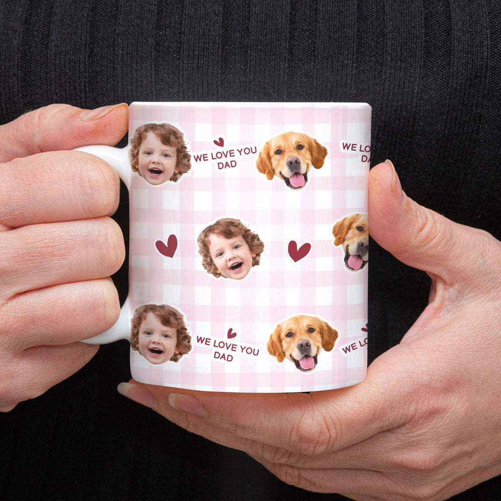 Personalized Photo Mug Custom Gift for Mom Dad Dog Lover HN590 - edge to edge mug GradoCreations