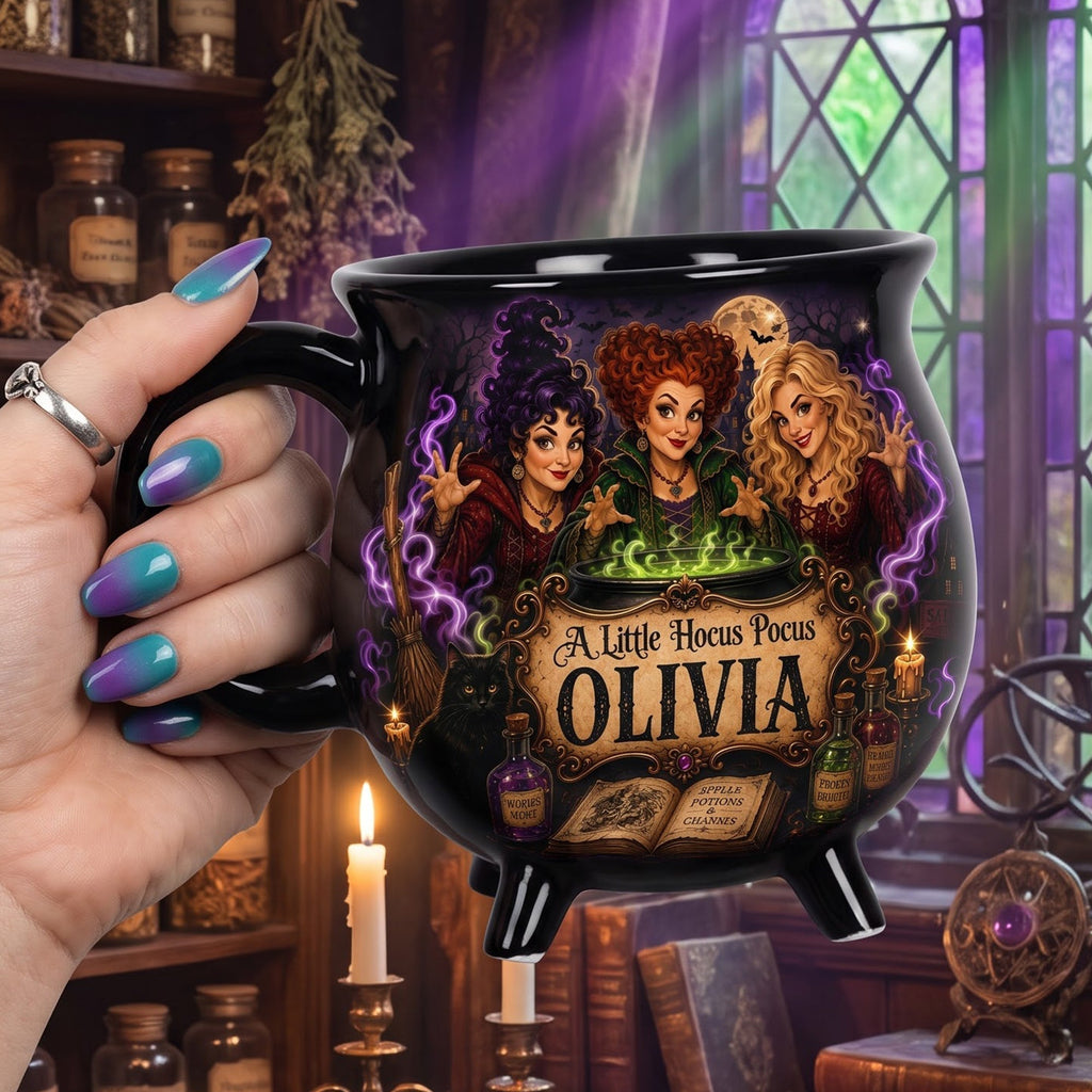Personalized Cauldron Coffee Mug Custom Name Gift for Her Cauldron Coffee Mug GradoCreations