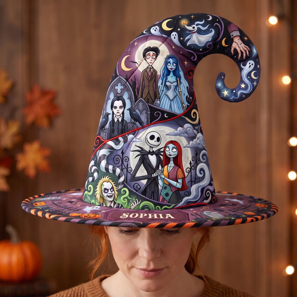 Personalized Quilted Witch Hat for Halloween | Unique Gift Idea Quilt Witch Hat GradoCreations