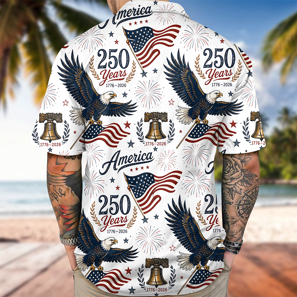 Personalized 250th Anniversary America Hawaiian Shirt Gift HN590 - AOP Hawai Shirt GradoCreations